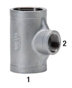 T-Stück 90°, Typ 130, reduziert, 1 1/4" x 3/4"